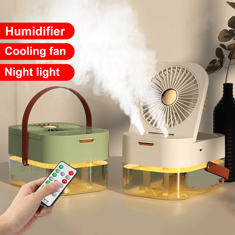 Portable Cooling and Humidifying Fan with Night Light-0