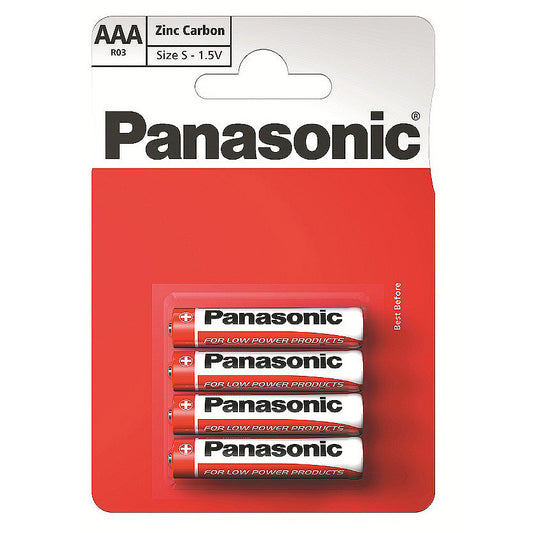 Panasonic AAA Size Battery Zinc Carbon Size S - 1.5v R03R-4BP-0