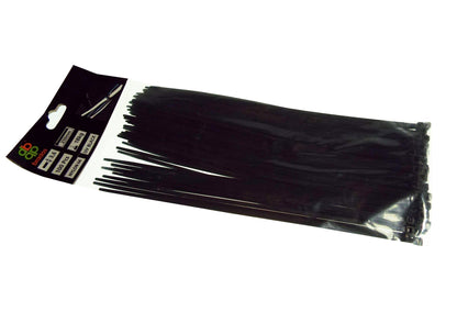 100 Cable Ties (4.8mm x 300mm) Black-3