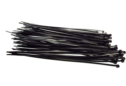 100 Cable Ties (4.8mm x 300mm) Black-0