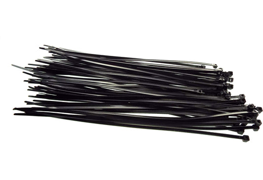 100 Cable Ties (4.8mm x 300mm) Black-0